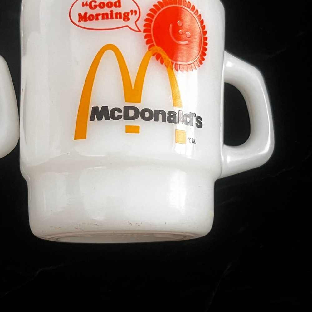 Vintage McDonald's Collectible White Ceramic Mug Set